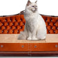 Sofa-Shaped Cat Scratching Couch & Lounge Bed - Thick Cardboard Cat Scratcher Pad (27.6" L x 12.4" W x 11.8" H)