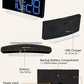 Cadmos Extra Loud Alarm Clock for Heavy Sleepers Adults,Teens,Kids,Rainbow Clock for Bedrooms,Small Bedside Digital Clock with Large Display,7 Color Night Light,12/24h(Black+Dynamic)
