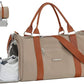 FIORETTO Womens Gym Tote Duffle Weekender Bag with Wet Pocket & Shoe Compartment, Ideal for Travel, Swimming, Dance, Khaki