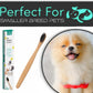 H&H Pets Bamboo Toothbrush Set for Dogs and Cats - Ultra Soft Bristles & Biodegradable Wooden Toothbrush, Puppy Supplies, Dog Dental Set, Eco-Friendly Pet Supplies (Small; 8-Count Pack)