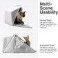 Expandable Cat Backpack Carrier Pet Soft-Sided Mesh Backpack Carrier for Cats Small Dogs Dual-Layer Ventilated Privacy Cat Backpack for Travel Outdoor Camping (Midnight Black)
