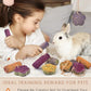 Bissap 12PCS Rabbit Chew Sticks, Hanging Chew Sticks & Cakes Timothy Hay Carrot Strawberry Treat for Bunny Chinchilla Guinea Pig Hamster and Other Small Pets Molar Snack Toy