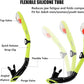Aegend Dry Snorkel, Dive Mask Easy-Breath Free Diving Snorkel for Snorkeling Scuba Diving Freediving Swimming, with Top Dry Valve and Food-Grade Silicone Mouthpiece