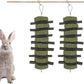 Rabbit Chew Toys for Teeth Grinding Bunny Treats 100% Natural Wood Timothy Grass Treats for Guinea Pigs Chinchillas Hamsters 2pcs