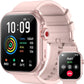Smart Watch for Men Women, 1000mAh Battery 100-Day Standby Time, 1.85" HD Screen Fitness Tracker, 110+ Sport Modes, IP68 Waterproof, Heart Rate/Sleep Monitor, Fitness Watch for Android/iOS (Pink)