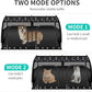 Double Cat Car Travel Carrier, Twin Compartment Show House Cat Cage/Condo，Portable Pet Crate for 2 Cats Travel Double Dog Crate Set for Long Distance Travel