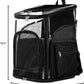 Cat Carriers Dog Carrier Pet for Small Medium Cats Dogs Puppies up to 25 Lbs, TSA Airline Approved Soft Sided, Collapsible Travel Puppy - Black Grey (L: 15.8" LX12.6 WX19.7 H, Black)