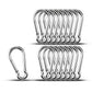 Small Carabiner Clip Hooks, 15pcs 1.57 inch Carabiners Heavy Duty, 304 Stainless Steel Spring Snap Hook Fits Camping Hiking, Metal Clips for Rope Chain Keys Rings