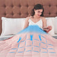King Size Weighted Blanket for Adults (25 lbs, 80” x 87”, Pink Grey) Cooling Heavy Blanket for Sleeping Perfect for 240-260 lbs, Breathable Blanket for Adults & Couple All Season, Machine Washable