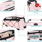 MOSISO Bike Rack Bag with 2 Removable Panniers, Waterproof Bike Trunk Cooler Storage Handbag Insulated Bicycle Rear Seat Pouch, Bicycle Storage Saddle Shoulder Bag Cycling Luggage Pouch, Pink