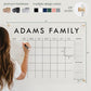 Personalized Clear Acrylic Calendar for Wall, Calendar Whiteboard for Wall, Dry Erase Wall Calendar, Wall Calendar Organizer System for Home (Block, Blush, 31"W x 23"H)