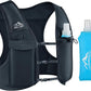 Running Vest for Women Men, USA Original Patent, Adjustable Chest Straps Running Hydration Vest with 500ml Soft Flask, Lightweight Reflective Hydration Backpack for Marathon