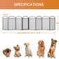 8 Panles Full Matel Freestanding Dog Gates with Door, 192"Extra Wide 36"Tall Free Standing Dog Pet Gate for Indoor & Outdoor. Foldable Pet Fences for Doorways, House, Stairs, Porch, Deck, Yard