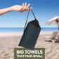 Microfiber Beach Towel-Perfect for Travel, Sports, Camping, Swimming, Yoga, Gym- Quick Dry, Sand Free, Compact, Lightweight, Absorbent (Navy Blue, Medium(130x70cm, 51x27”))
