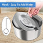 3L Large Capacity Stinless Steel Dog Water Bowl and Waterproof Silicone Dog Food Tray, Slow Down Drinking Pet Water Bowl