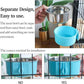 kathson Crate Dog Bowl 2pcs, Removable Stainless Steel Hanging Pet Kennel Cage Bowl Food & Water Feeder Coop Cup for Puppy, Cat, Rabbit,Guinea Pigs Large (Blue,Green)