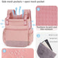 OFY Cat Carrier Puffy Backpack Breathable Small Dog Front Backpack Large Space for Small Dogs, Drawstring & Water-Resisant Pet Bag for Travel Hiking, Lotus Pink Patent Pending