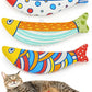 Cat Fish Catnip Toys for Cats, Pet Chew Toy for Bored Indoor Adult Cats, Crinkle Cat Kicker Toy for Indoor Kittens