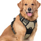 rabbitgoo Dog Harness No Pull with 2 Leash Clips, Adjustable Soft Padded, Reflective Oxford No Choke Pet Vest with Easy Control Handle for Large Dogs, Beige, XL