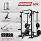 RitFit Power Cage with Optional LAT PullDown/Cable Crossover, 1000LB Squat Rack for Home & Garage Gym, with Weight Storage Rack and More Training Attachments, ASTM-Certified
