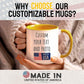 Ship Next Day Custom Mug Design Your Own Photo Text Personalized Picture Gifts for Women Men Customized Gifts Idea Personalized Coffee Mugs 15oz Yellow Handle