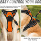 BARKBAY No Pull Dog Harness Front Clip Heavy Duty Reflective Easy Control Handle for Large Dog Walking(Orange,M)