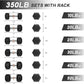 RitFit 5-650 LBS PVC Encased Hex Dumbbell Sets with Optional Rack for Home Gym, Hand weight with Chrome Handle for Strength Training, Workouts