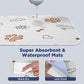 Washable Pee Pads for Dogs, 2 Pack Large 48"x48" Super Absorbent Reusable Pads for Dog Training Pads, 100% Waterproof Non-Slip Pee Pads Whelping Pads Dog Playpen Pads Crate Mat Bed Pads Dog Products
