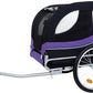 Blue-Grey Large Folding Bike Trailer for Dogs – Heavy-Duty Steel Frame, 66LB Capacity Pet Carrier for All-Terrain Cycling, Jogging & Camping Adventures!