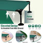 Elevated Outdoor Dog Bed with Canopy & Adjustable Feet - Larger Shade for Camping, Backyard & Patio