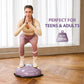 ZELUS Balance Ball Trainer with Resistance Bands and Foot Pump, Inflatable Yoga Ball for Home Gym Workouts, 23 Inch Exercise Half Ball for Balance Training Core Strength Fitness More, 330lb Cap
