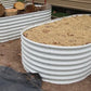 A ANLEOLIFE 8x4x2ft Galvanized Raised Garden Bed Kit, Oval Metal Deep Root Planters for Outdoor Plants Vegetables Flowers Herb, Large Bottomless, 478 Gallon Capacity- Antique White