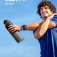 Water Bottle 40 oz Insulated with Straw&Brush, Coolflask Vaccum Stainless Steel Metal 3 Lids Water Flask for Sports, Gym or Office, Keep Cold 48H Hot 24H, Piano Night