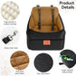 Dog Car Seat for Small/Medium Dogs, Dog Booster Car Seats with Thick Cushion for Dogs Under 35lbs, Detachable Washable Pet Car Seat with Storage Pockets, 2 Safety Belts(Black/Coffee)