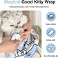Cat Grooming Wrap: Premium Cat Wrap for Cutting Nails 2025 Thicker Upgraded, Self-Adherent Texture Hand Pocket Designed for Anti-Bite/Scratch, Eco-Friendly Dyed Funny Instruction & Pattern (Size L)