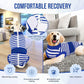 Lukovee Recovery Suit for Dogs, Zipper On Recovery Suit for Female Male Dog, Onesie Abdominal Wounds Cone E-Collar Alternative Prevent Licking Spay Recovery Suit (Medium, Blue & White)