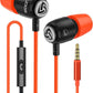 LUDOS Clamor Wired Earbuds in-Ear Headphones, 5 Years Warranty, Earphones with Microphone, Noise Isolating Ear Buds, Memory Foam for iPhone, Samsung, School Students, Kids, Women, Small Ears - Coral