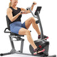 Sunny Health & Fitness Smart Indoor Recumbent Bike Trainer, Home Full Body Workout & Cardio Cycling Machine for Seniors, Free SunnyFit Bluetooth Connect, Optional Arm Exerciser Hand Cycle & Bands