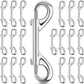 ERKOON 3.5 inch Double Ended snap Hooks,110lbs Metal Clips Load Capacity Zinc Alloy Double Sided Clips Heavy Duty Trigger Snap for Dogs Leashes/Water Bucket/Horse Feed/Hammocks Bolt snap