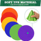 Poly Spots Spot Markers for Gym Floor 9inch 10inch 12/18/24/36 Pcs Flat Cones Non-Slip Rubber Floor Dots Circles for Kids Sports Soccer Basketball Agility Training Dance Classroom