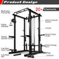 RitFit Multi-Function Squat Rack Power Cage PPC03 with Cable Crossover System, 1000LBS Capacity Power Rack and Packages with Optional Weight Bench, Barbell Weight Set, for Garage Workout & Home Gym