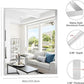 Silver Bathroom Mirror, 40x48 Inch Rectangular Framed Mirror, Large Wall Mounted Bathroom Vanity Mirror Over Sink for Bedroom,Restroom, Living Room, Hangs Vertically or Horizontally