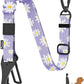 Pawaboo Dog Seatbelt for Car, Dog Seat Belt Bungee, Shockproof Dogs Tether for Car with Buckle & Hook Latch, Adjustable Reflective Dogs Cars Harness Leash with 360° Lockable Buckle, Light Purple