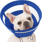 SAWMONG Soft Dog Cones for Small Dogs, Cone for Dogs to Stop Licking, Adjustable Elizabeth E-Collar for Dog After Surgery Alternative, Comfy Pet Recovery Collar (S,Blue)