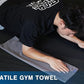 Microfiber Gym Towels with Snap Strap Closure, Ribbed Pattern Sports Towels for Yoga, Home and Outdoor Activities, 27” x 16”, 6 Pack, Light Blue