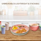 greenandlife 9 Inch (4PCS) Unbreakable Divided Plates for Kids Adults, Dishwasher & Microwave Safe Compartment Plate, Lightweight Reusable Plastic Portion Control Plates, BPA Free and Healthy