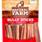 Natural Farm Odor-Free Thin Bully Sticks (4”, 24-Pack) All-Natural Long-Lasting Dog Chews, 100% Beef Pizzle, Grass-Fed, Grain-Free, Protein for Muscle Development & Energy, Perfect for Small Dogs