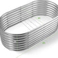Land Guard Galvanized Raised Garden Bed, 8x4x2ft Planter Boxes Outdoor, Oval Larger Metal Planter Boxes for Vegetables, Fruits, Flowers (Silver)
