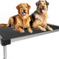 FXW TitanNest Chew-Proof Elevated Dog Bed, Raised Cot for Indoor/Outdoor/Camping Use, Durable & Waterproof Cooling Pet Bed for Extra Large Dogs, 56.0" L x 31.0" W x 7.3" H, Black