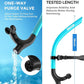 OMID SN1 Snorkel for Adult Youth, Diving Snorkel with One-Way Purge Valve, Food-Grade Silicone Mouthpiece